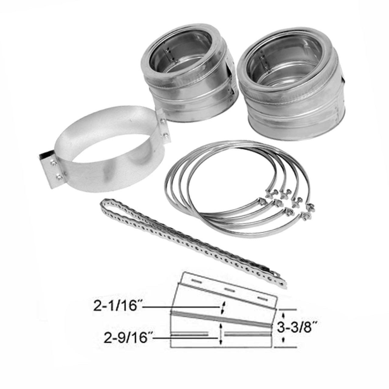 7" SuperPro Stainless Steel 15 Deg. Elbow Kit - SPR7EL15K