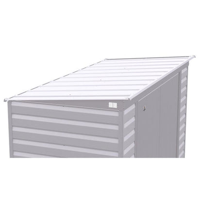 Arrow Select 8 x 4 Steel Storage Shed -  Flute Gray