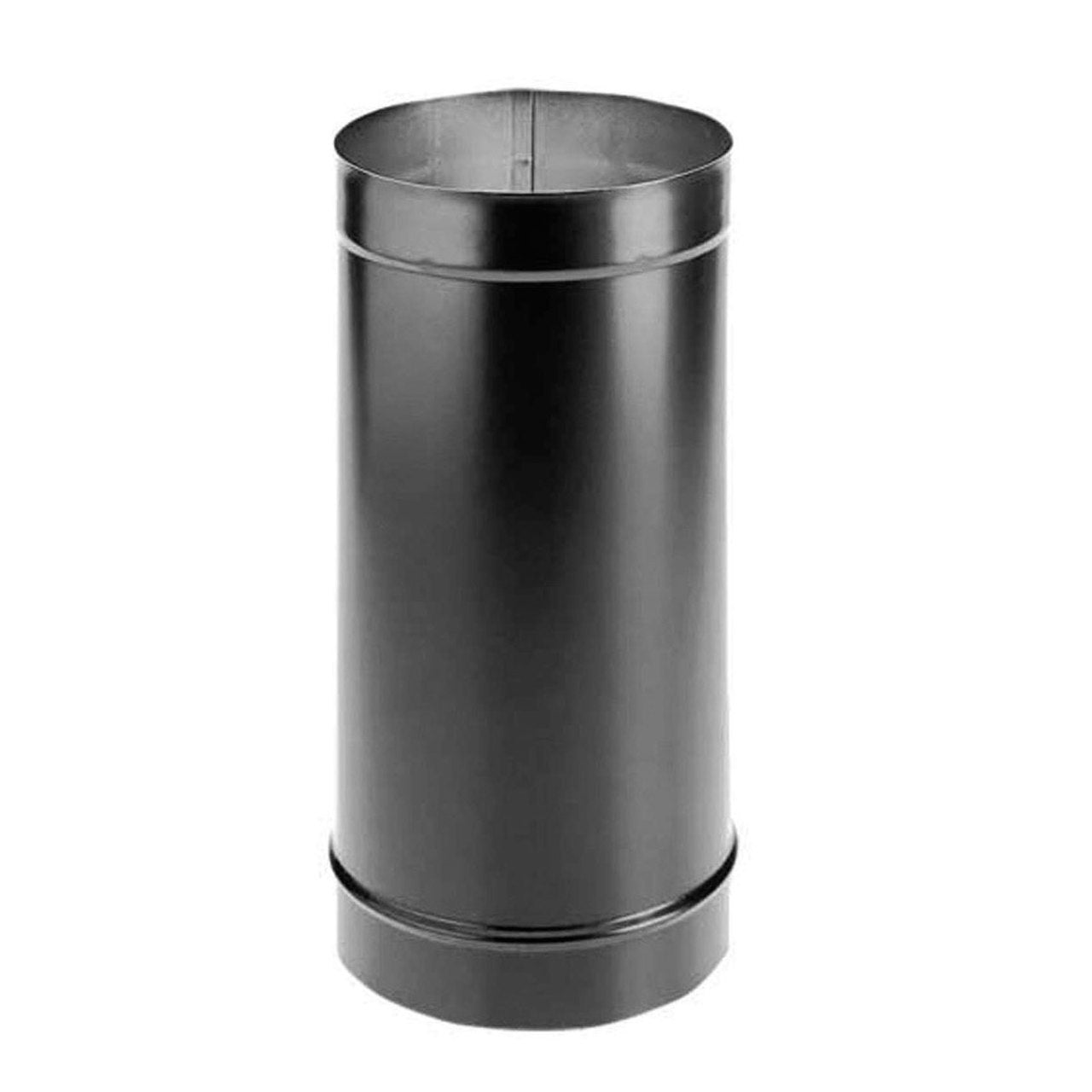 7" x 12" DuraBlack Single-Wall Black Stove Pipe - 7DBK-12