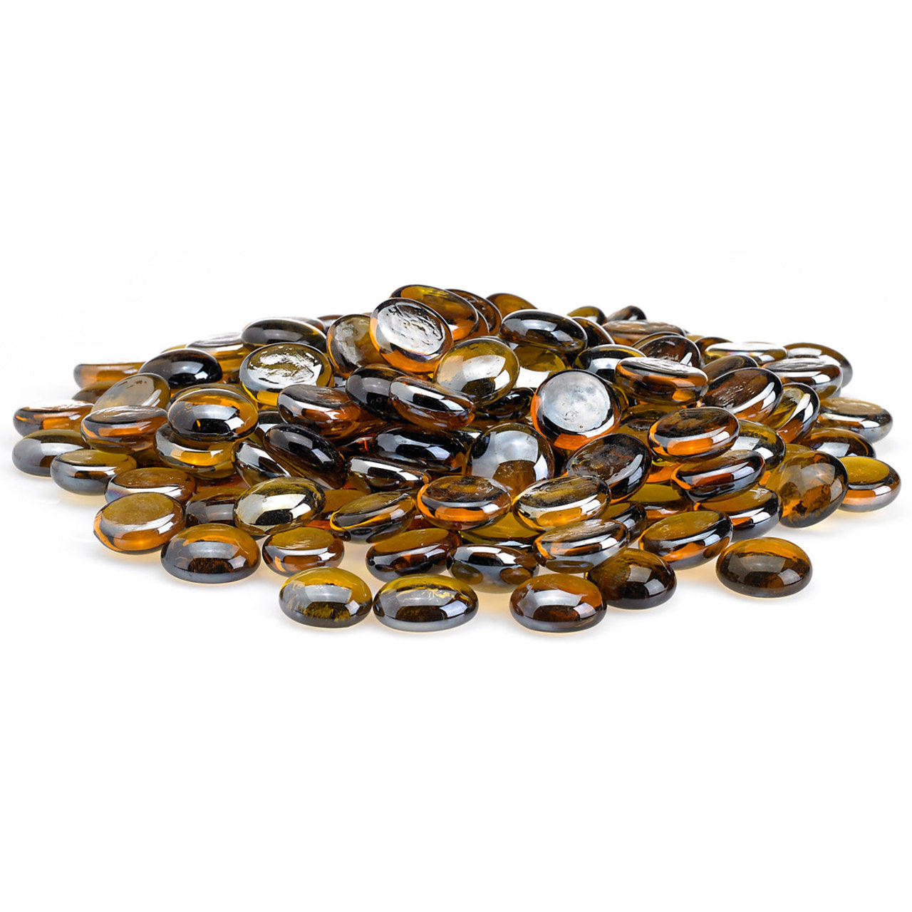 Caramel Luster Firebeads Fire Pit Glass - Medium 3/4" - 1 1/2"-10