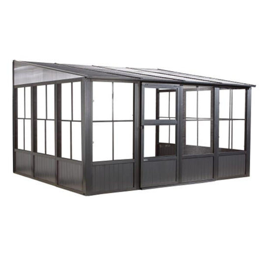 Charleston 10' x 10' Wall Mounted Solarium - Gray