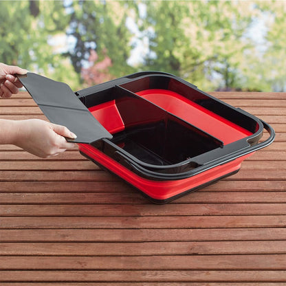 Black and Red Collapsible BBQ Caddy