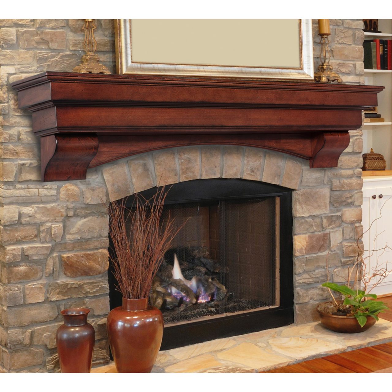 48" Auburn Fireplace Shelf by Pearl Mantels - Unfinished