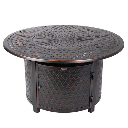 Fire Sense Verona Aluminum Round LP Fire Pit - 62695