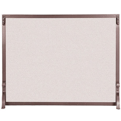 Pilgrim Forged Iron Fireplace Screen - Burnished Bronze 39" x 31"
