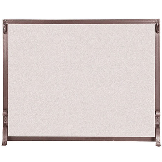 Pilgrim Forged Iron Fireplace Screen - Burnished Bronze 39" x 31"