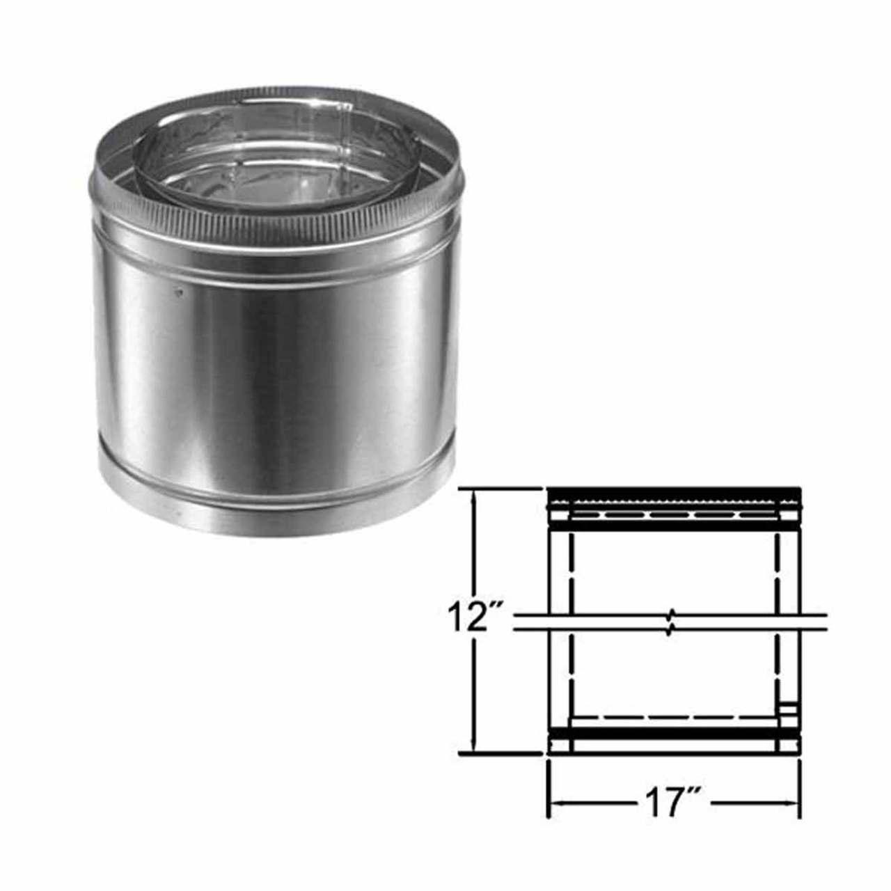 14" x 12" DuraChimney II Chimney Pipe - 14DCA-12