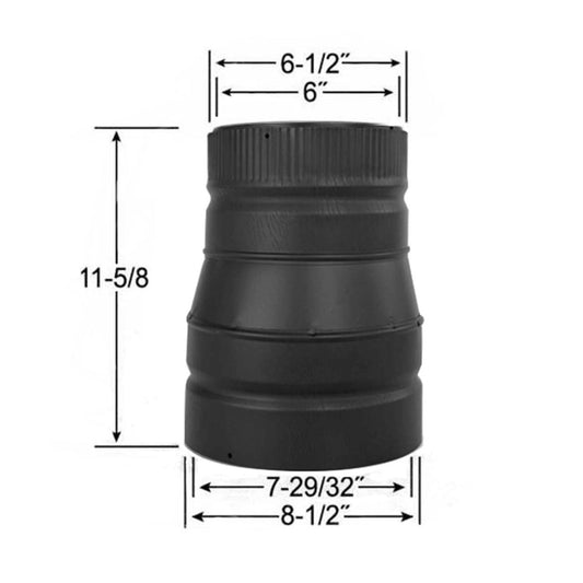 8" to 6" DSP Double Wall Reducer - DSP-R86