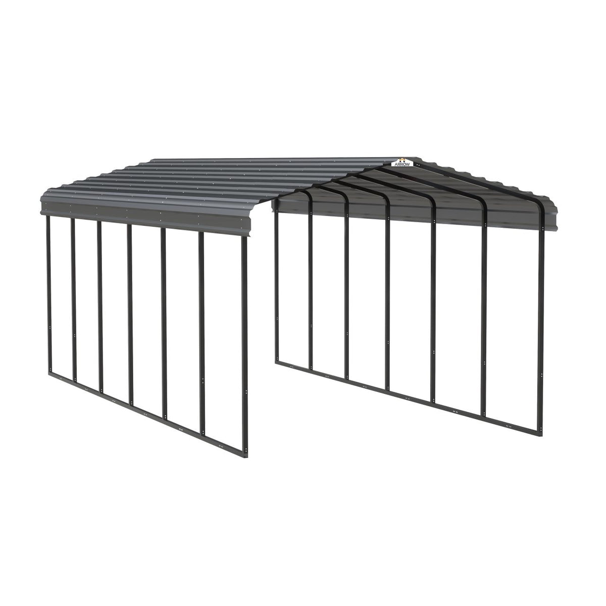 Arrow 12' x 29' x 9' Carport - Charcoal