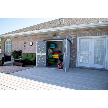 Spacemaker 5 x 3 Patio Shed - Flute Gray and Anthracite