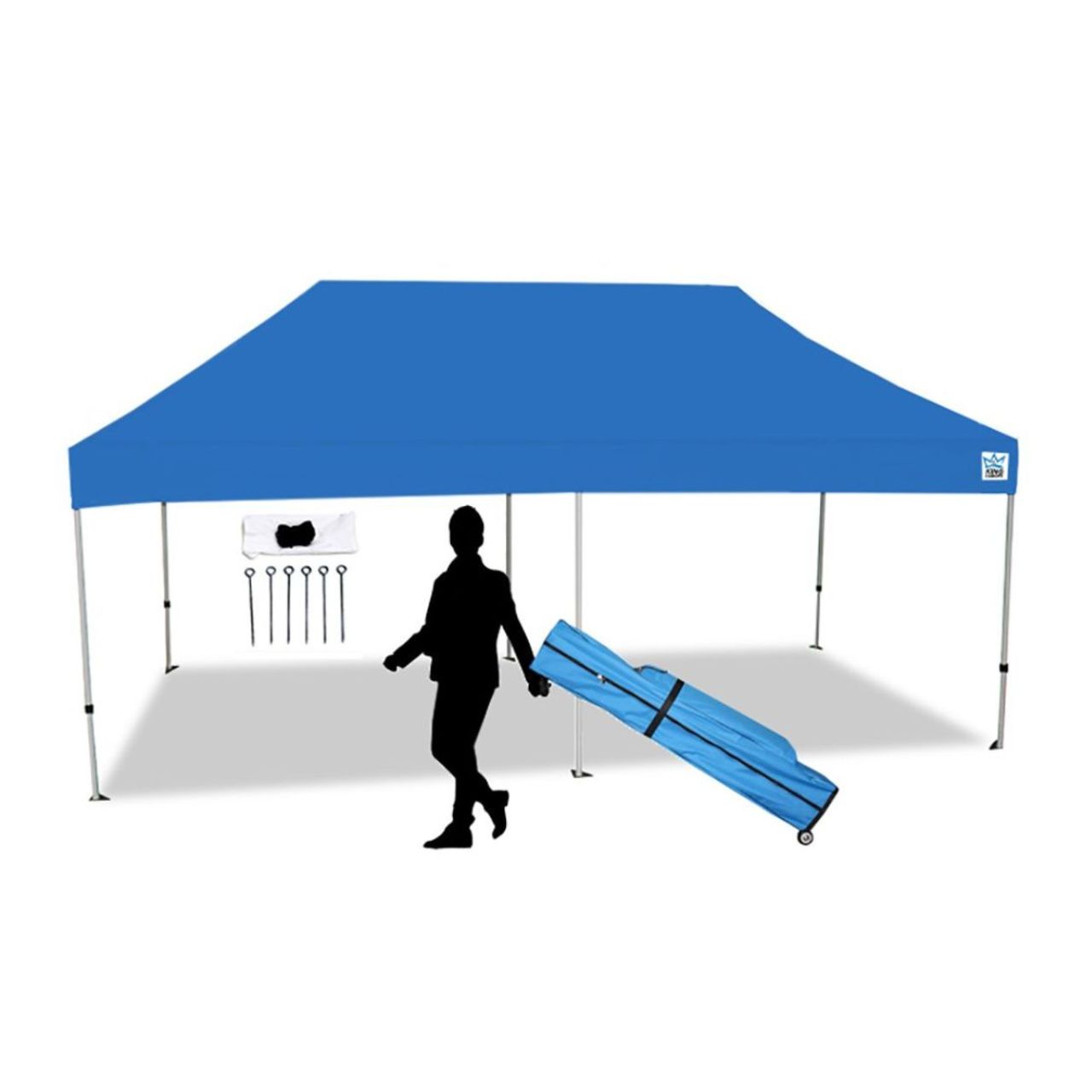King Canopy 10' x 20' Tuff Tent Canopy - Blue
