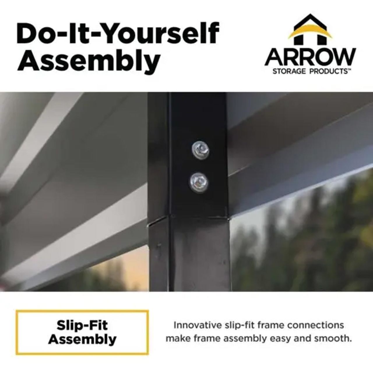 Arrow Carport 10 x 15 x 7 Ft. - Charcoal