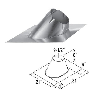 7" DuraTech 7/12 - 12/12 Adjustable Roof Flashing - 7DT-F12