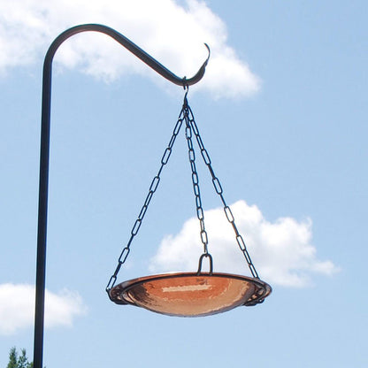 Hammered Copper Hanging Birdbath