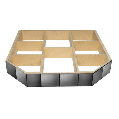WoodEze Black Knight Double Cut 40" x 40" Hearth Pad Riser