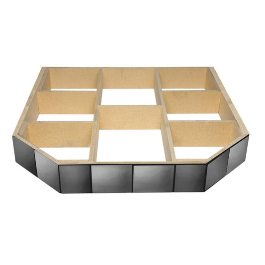 WoodEze Black Knight Double Cut 40" x 40" Hearth Pad Riser