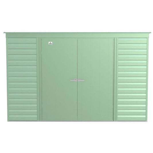 Arrow Select 10' x 4' Steel Storage Shed - Sage Green