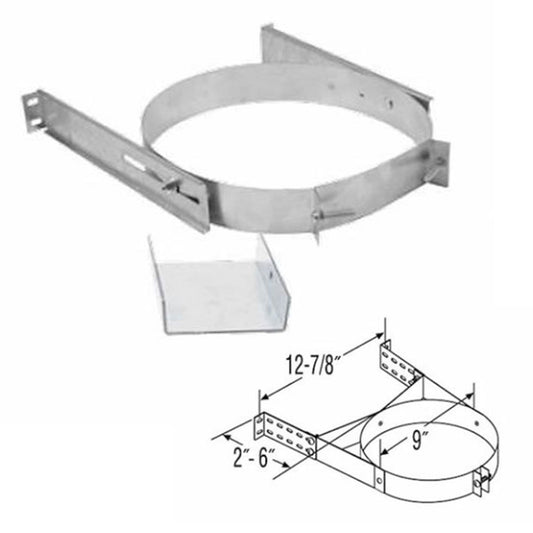 5" & 7" DuraTech Adjustable Galvanized Wall Strap - 5DT-AWS