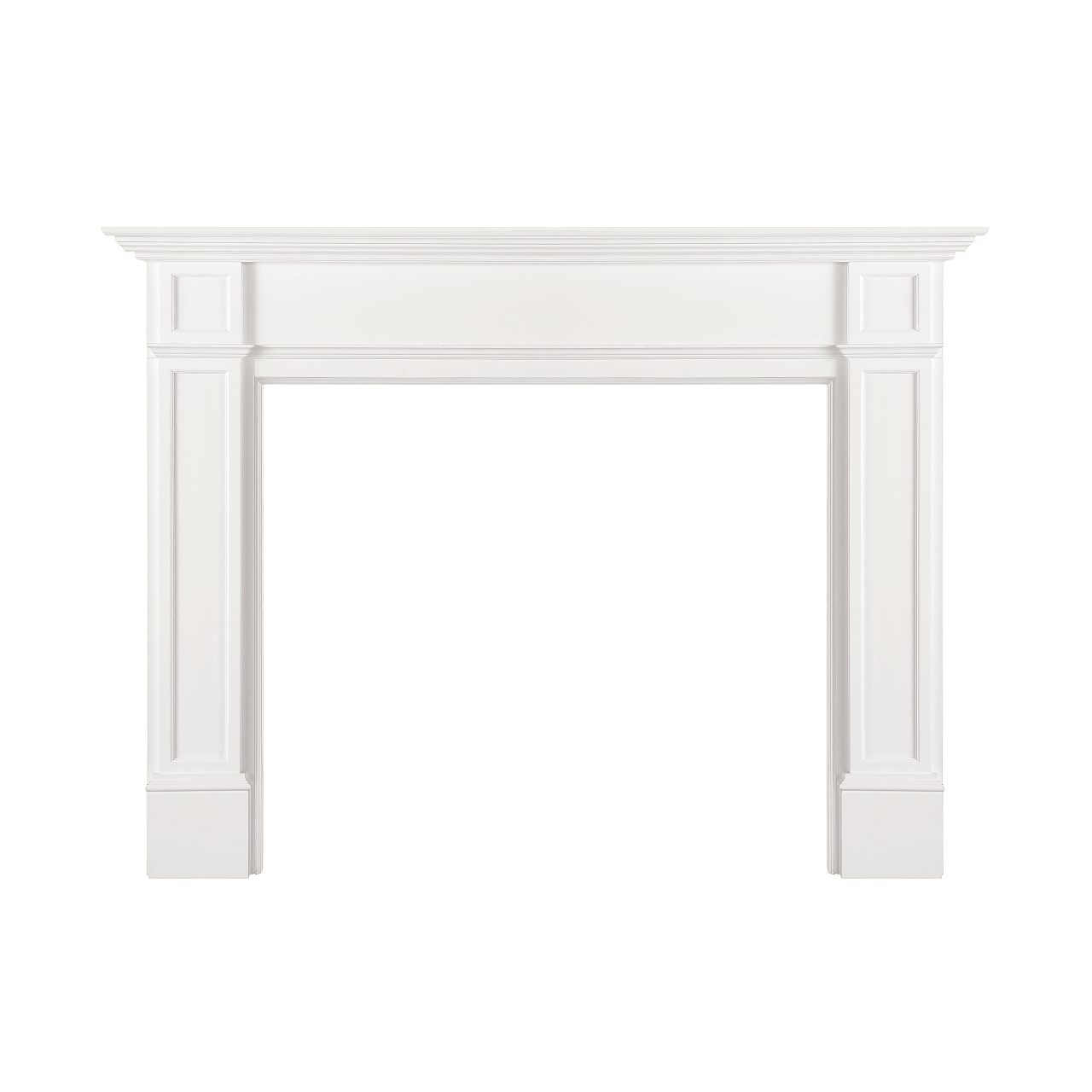 56" Marshall MDF Fireplace Mantel by Pearl Mantels - White Paint Finish