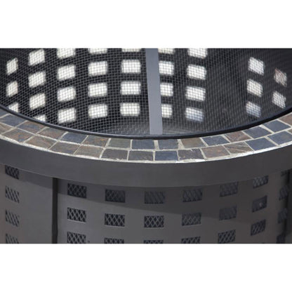 Alpina Round Slate Top Fire Pit