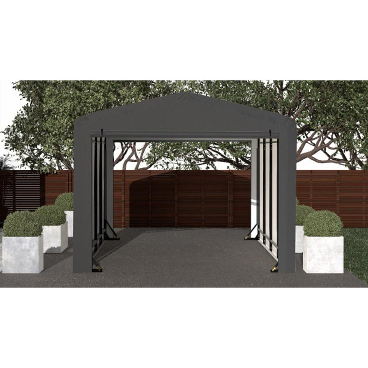 ShelterTube 10' x 18' x 8' Wind & Snow-Load Rated Garage - Gray