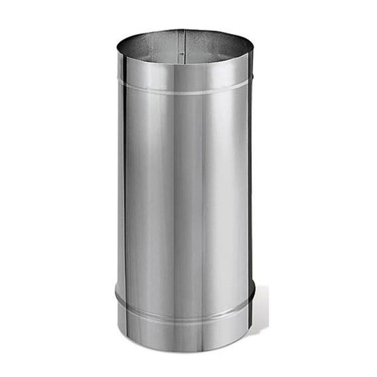 8" x 24" DuraBlack Stainless Steel Single-Wall Pipe - 8DBK-24SS