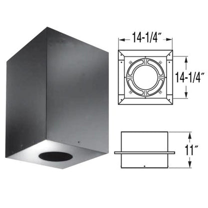 6" DuraPlus 11" Square Ceiling Support Box - 6DP-CS11