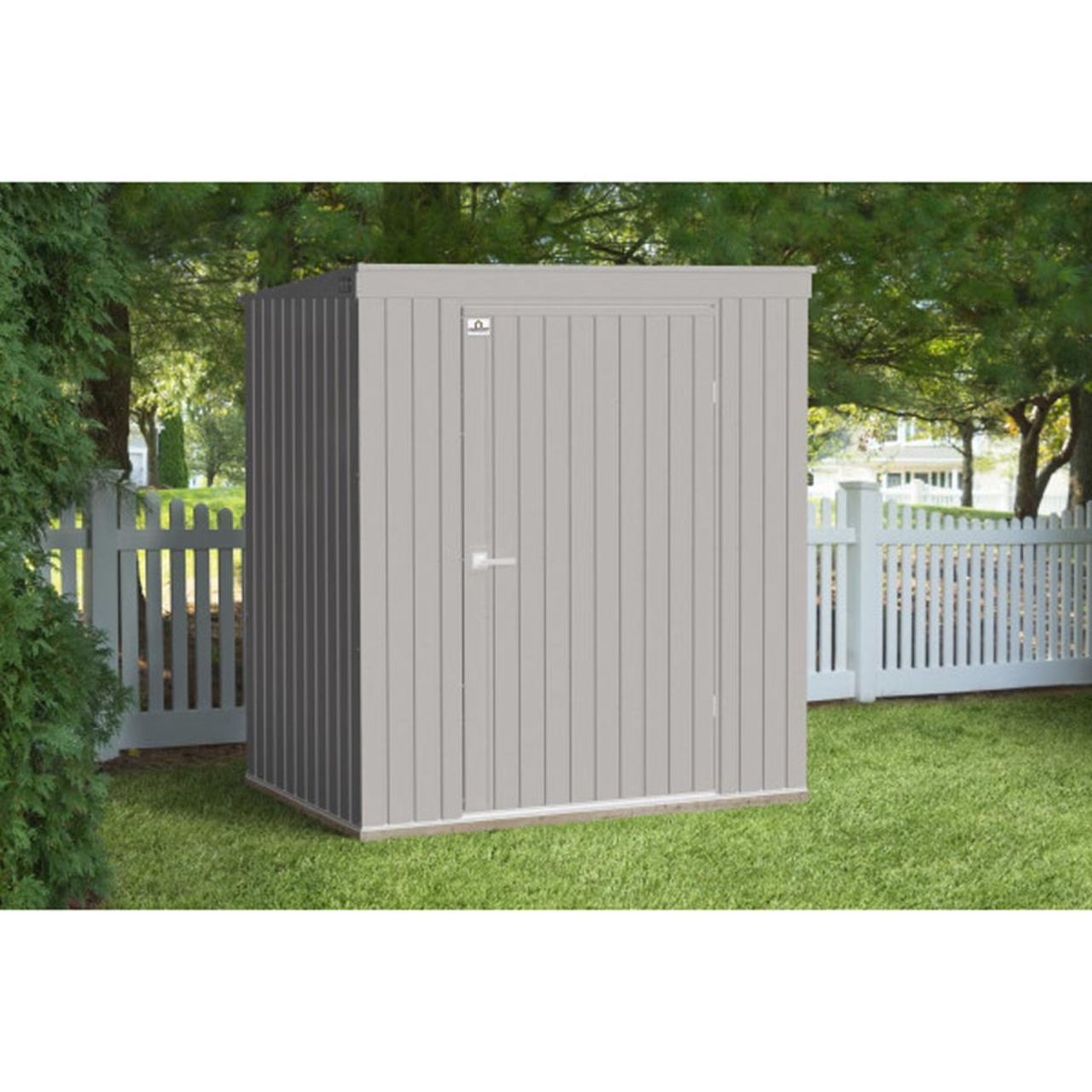 Arrow Elite Steel Storage Shed 6' x 4' -  Cool Gray