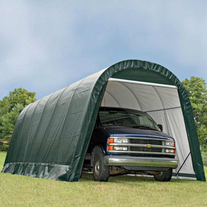 ShelterLogic 13' x 24' x 10' RoundTop Hunter Green Garage - 74342