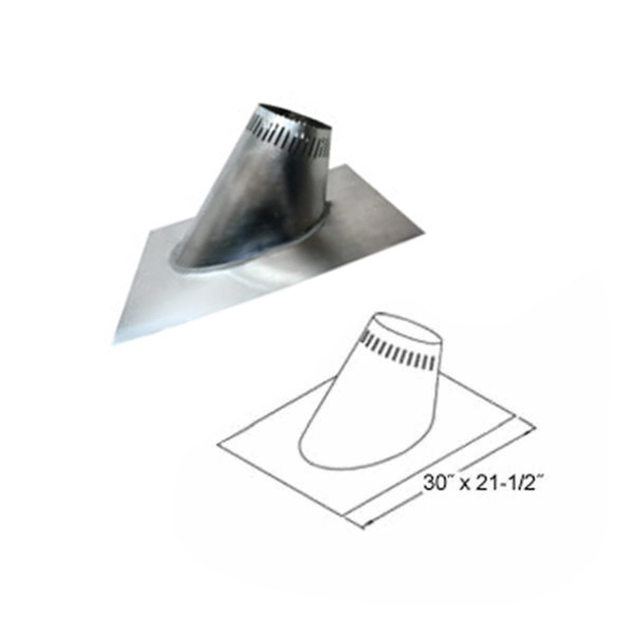 7" SuperPro 6/12 - 12/12 Adjustable Roof Flashing