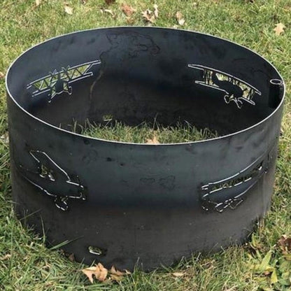 30" Wood Burning Firepit Rings - Multiple Design Options