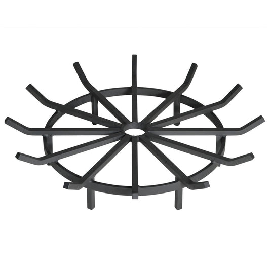 Heavy Duty Wagon Wheel Outdoor Fire Pit Grate- 32 inch Diameter