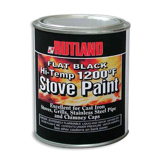 Flat Black Hi-temp 1200 Degree F Stove Paint - Pint
