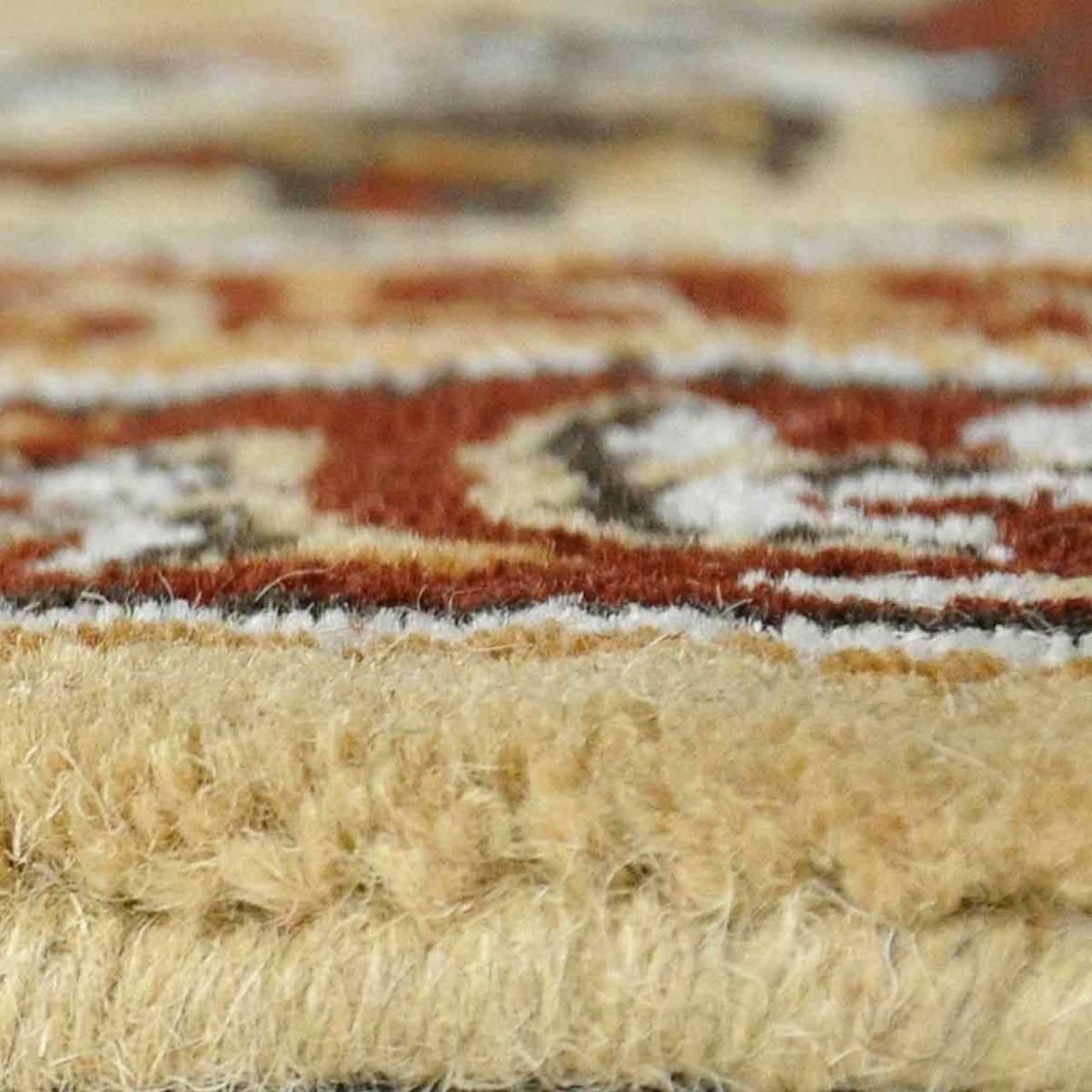 56" Rectangle Beige Oriental Fireplace Rug