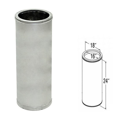 16" x 24" DuraTech Galvanized Chimney Pipe -16DT-24