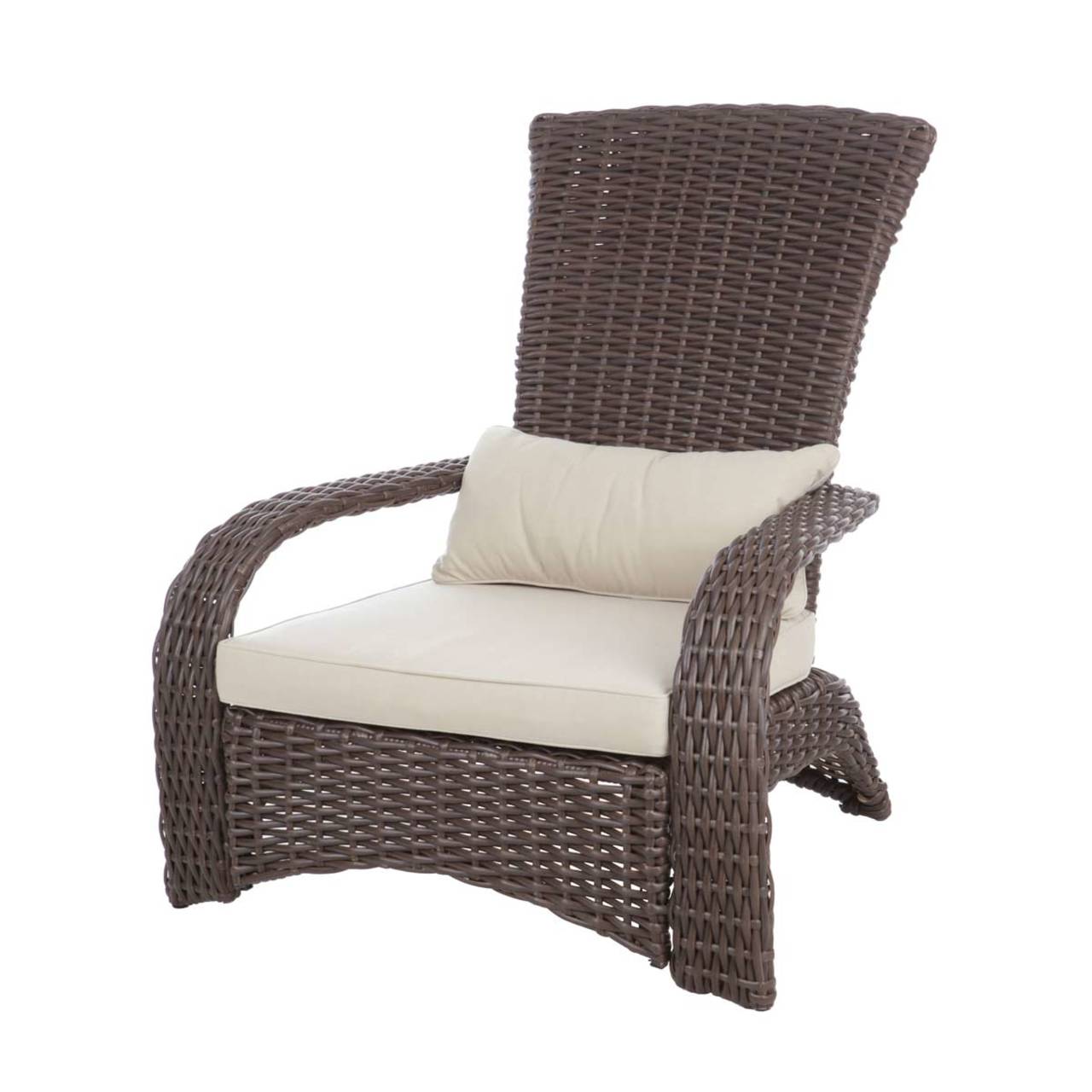 Deluxe Adirondack Wicker Chair - Mocha