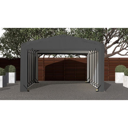 ShelterTube 12 x 27 x 8 Wind & Snow-Load Rated Garage - Gray