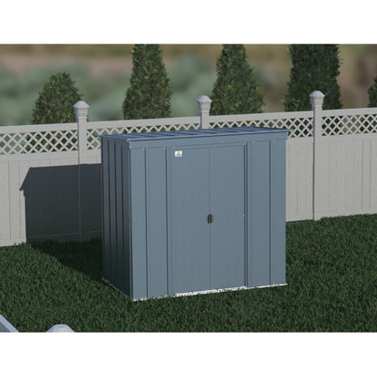 Arrow Classic Steel Storage Shed 6 x 4 -  Blue Gray