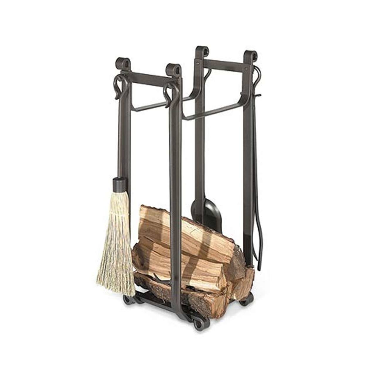 Pilgrim Forged Iron Hearth Organizer - Vintage Iron