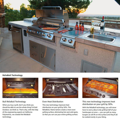 Bull 38" Brahma 5-Burner Drop In Grill with Light 57568-57569