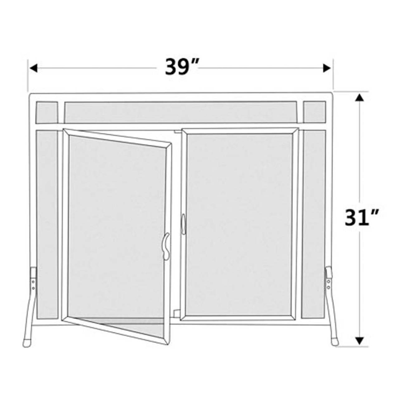 Pilgrim Forged Iron Door Screen - Black