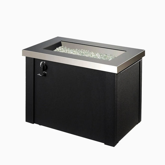 Outdoor Providence Rectangular Gas Fire Pit Table - PROV-1224-SS
