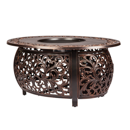 Fire Sense Toulon Oval Aluminum LP Fire Pit - 62198