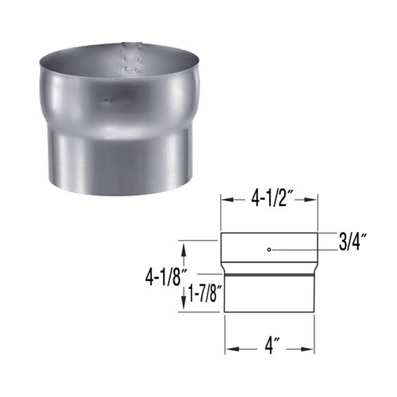4" DuraFlexSS Connector - 4DFS-FC