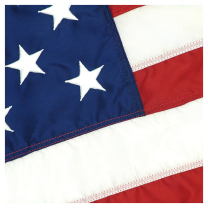 20ft Valley Forge Silver Aluminum Flagpole with 3'x5' Sewn Nylon US Flag