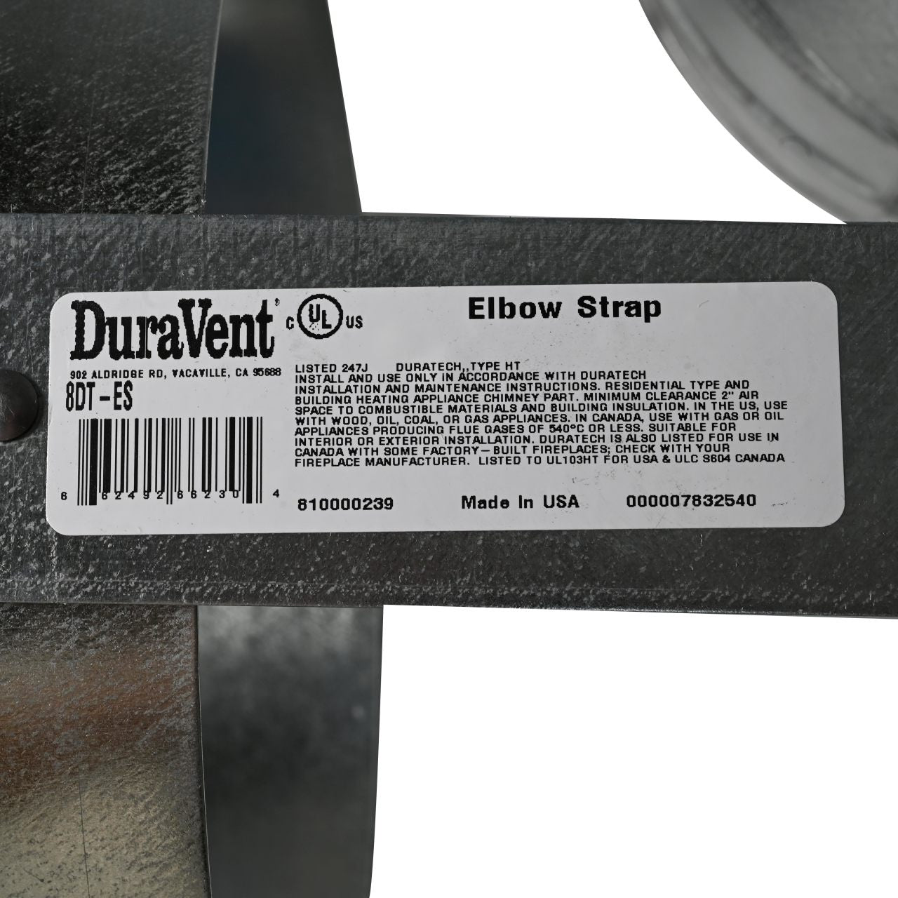 8" DuraTech 30 Degree Galvanized Elbow Kit - 8DT-E30K