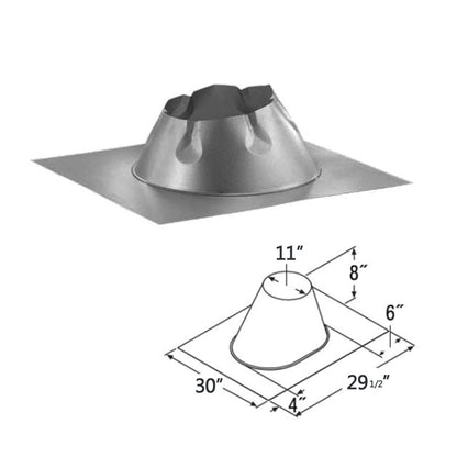 8" DuraTech 0/12 - 6/12 Metal Roof Flashing - 9649DSA