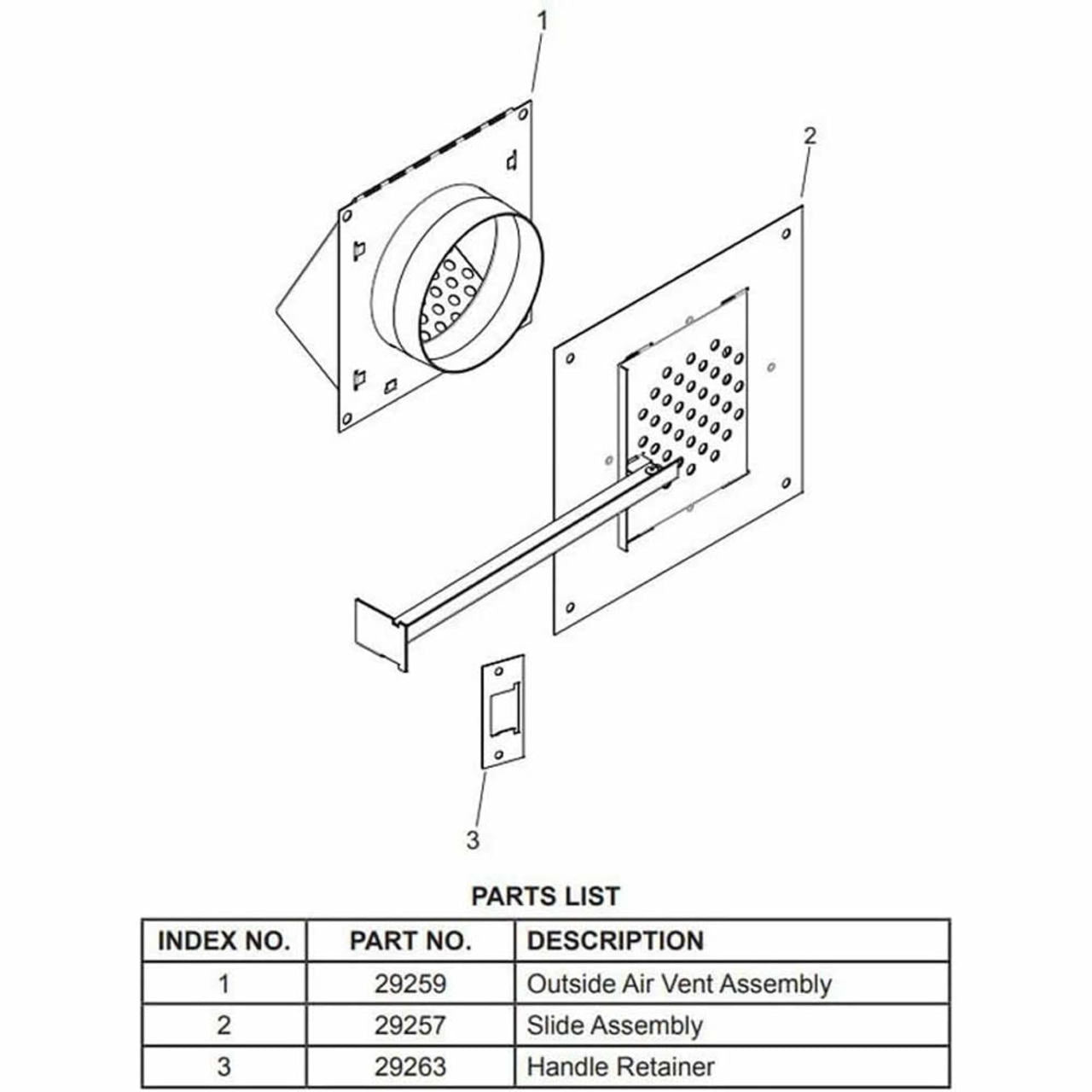 White Mountain Hearth Fresh Air Kit for Vent-Free Fireboxes VFA2
