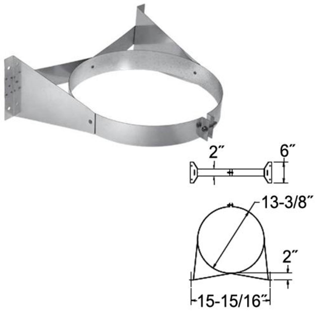 10" DuraChimney II Wall Strap - 10DCA-WS