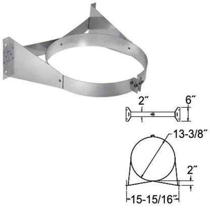 10" DuraChimney II Wall Strap - 10DCA-WS